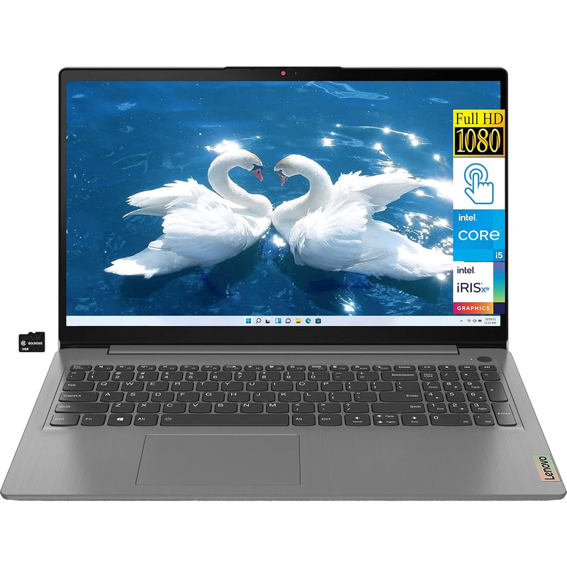 Lenovo 2022 IdeaPad 3 15 Laptop, 15.6" FHD Touchscreen, 11th Intel Quad-Core i