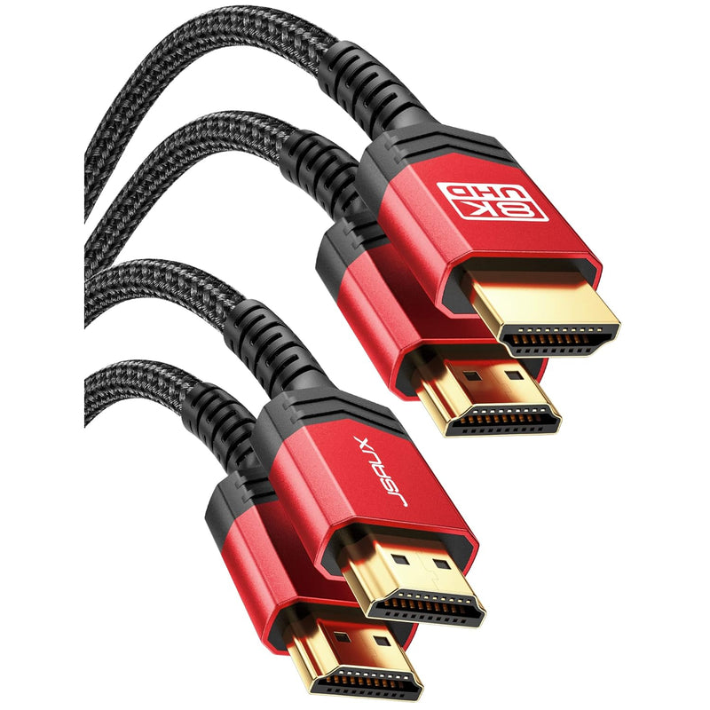 8K Hdmi Cables 2.1 10Ft 2-Pack 48Gbps 8K & 4K Ultra High Speed Cords(8K@60Hz 7