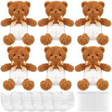 Bear Blindfolded Diaper Changing Baby Shower Games Baby Dolls Diapers For Bridal Shower Gender Reveal Games Prizes Gifts For Adults Boys Girls (Tan,6 Sets)