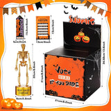 56 Pcs Halloween Party Supplies Include Halloween Contest Ballot Box, 5 Gold Trophies, 40 Voting Cards And 10 Award Prize Cards For Favor Fun Decor