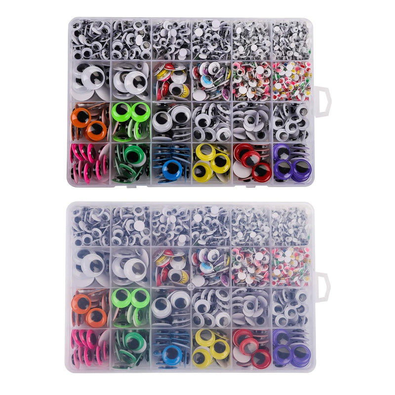 3360Pcs Assorted Googly Wiggle Eyes With Self-Adhesive, Muti Colors And Variou