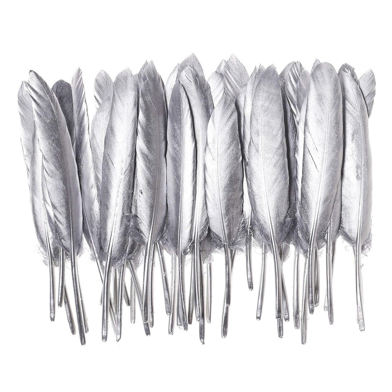 50Pcs Gold Goose Feathers 4-6 Inch For Crafts Dream Catcher Weeding Birthday P