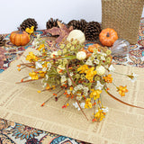 6 Pcs 17 Inch Fall Floral Stems Artificial Autumn Flower Picks Pumpkin Sticks Branches With Pip Berries For Thanksgiving Day Harvest Festival Centerpieces Flower Arrangements Diy Crafts