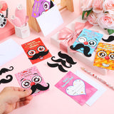 36 Set Valentines Day Gifts For Kids Valentine'S Cards With Funny Mustaches And Envelopes For Kids Classroom School Exchange Gift Valentines Party Favors