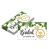 Bridal Shower Scratch Off Game Cards - Glitter Diamond Ring - Tropical Greenery Wedding Shower Ideas - Bride Shower Party Activities & Supplies - Bachelorette Party Decoration - 50 Pack(07)