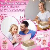 24 Sets Valentine Greeting Cards With Envelopes Set Pink Love Heart Valentines Greeting Cards Bulk Happy Holiday Postcards For Valentine'S Day Gift Exchange Party Favors, 12 Designs