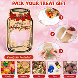 Valentines Day Cards For Kids - 60 Pack Mason Jar Candy Jar Valentines Cards With 6 Unique Designs, Valentine Exchange Cards For School Classroom Party Favors (Candy Not Included)