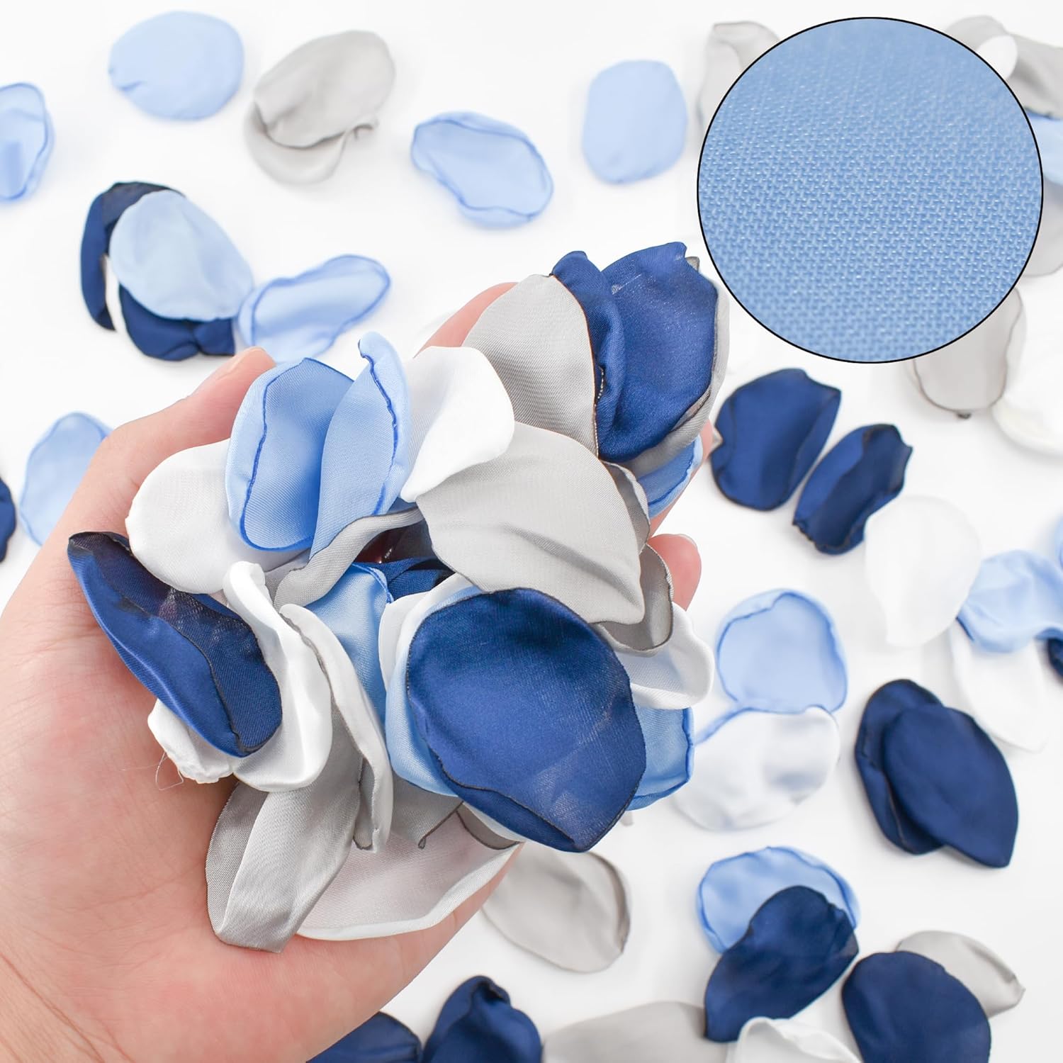 200Pcs Silk Rose Petals For Weddings Flower Petals For Weddings Decorations Flower Girl Artificial Petals For Proposal Romantic Decorations Special Night (Navy Blue)