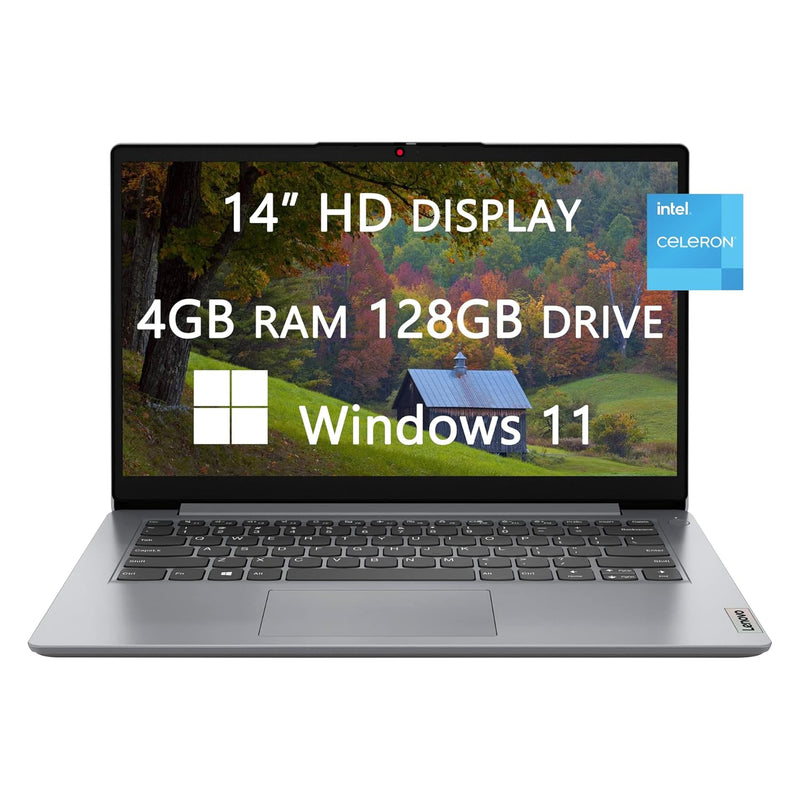 Lenovo 2022 Upgraded Ideapad 1i Laptops, 14 inch HD Computer, Intel Celeron N4