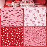 12 Sheet Valentine'S Day Wrapping Paper Heart Love Be Mine Printed Wrapping Paper 27.6 X 19.7 Inch Pink Red Valentines Craft Packing Paper For Wedding Anniversary Baby Shower Birthday