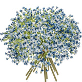 Baby'S Breath Artificial Flowers Bulk 10 Pack (30Pcs) Faux Baby Breath Plastic Flower Fake Gypsophila Flower Arrangement For Crafts Fake Flowers Bouquet For Wedding Centerpieces Blue Baby Breath