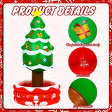 2 Pcs 4.13 Ft Inflatable Christmas Tree Cooler Blow Up Christmas Tree Decoration Star Treetop Hot Cocoa Mug Drink Cooler