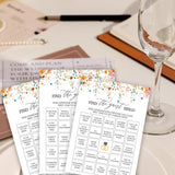 Bridal Shower Bingo Games, Find The Guest Bingo, Spring Floral Bridal Shower Party Game Cards For Wedding Engagement Bachelorette, Fall Bridal Shower Decor Favors Supplies, 25 Game Cards Included -09