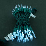Cool White Led Christmas Lights With Green Wire, 33 Ft 100 Count Ul Certified Commercial Grade Holiday String Light Set