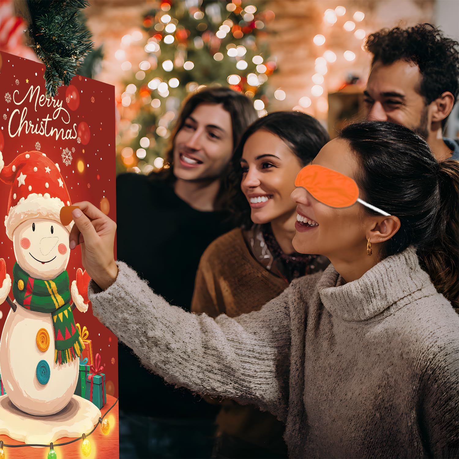 Christmas Game - Pin On The Snowman, Christmas Party Games Decorations Supplies Activities