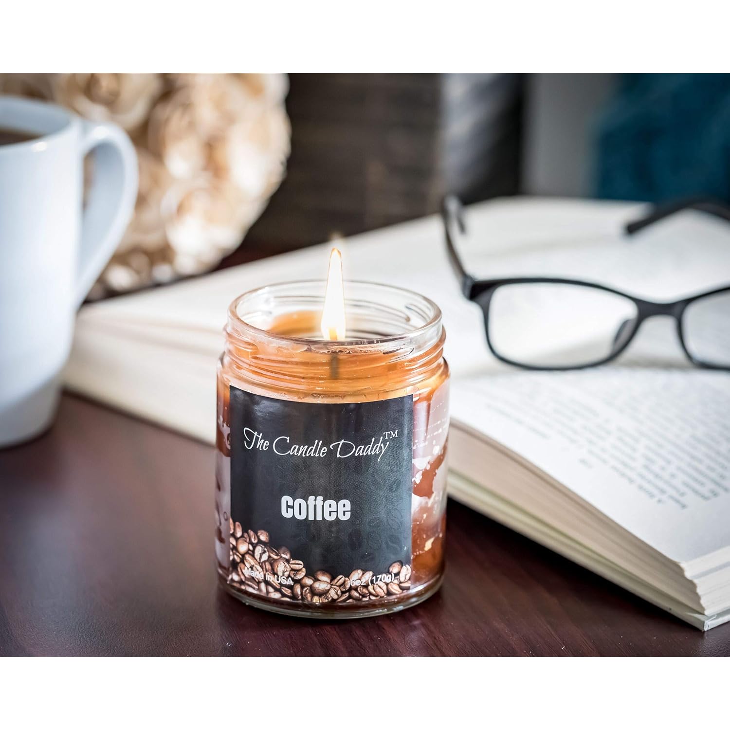 Coffee Scented Candle - 6 Oz Jar Candle - Up To 40 Hour Burn