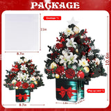 Christmas Tree Pop Up Christmas Cards With Lights And Music, Christmas Tree Bouquet, Popup Musical Greeting Card For Christmas Holiday New Year.
