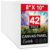 Canvases For Painting 8X10 Inch, 42 Pack Blank Painting Canvas Boards For Painting Supplies-Cotton Canvas Panels Acid-Free Primed For Oil Paint,Watercolor, Acrylic Paint, Gouache And Tempera.