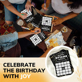 Happy Birthday Bingo - 25 Pcs Adults Party Games, Word Scramble, Fun Games