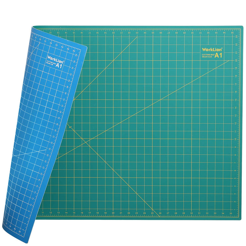 24" X 36" Large Self Healing Pvc Cutting Mat, Double Sided, Gridded Rotary Cut