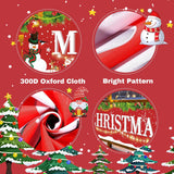 Large Red Merry Christmas Banner With Santa Claus, Snowman Background - 118X20Inch For Indoor/Outdoor Hanging Decor