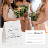 Bridal Shower Share A Memory Sign And Card, Bridal Shower Sign, Hen Party Cards, Wedding Shower Game, Minimalist Share A Memory Cards For Bridal Shower-Sam06