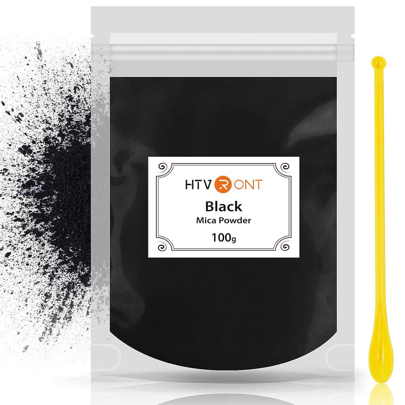 Black Mica Powder For Epoxy Resin - 3.5 Oz (100G) Easy To Mix Resin Pigment Po