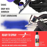 Neon Red Acrylic Special Effects Airbrush Paint - 8Oz Ready To Spray Air Brush Paint For Nails, Models, Fabric - Water-Based Air Brush Painting