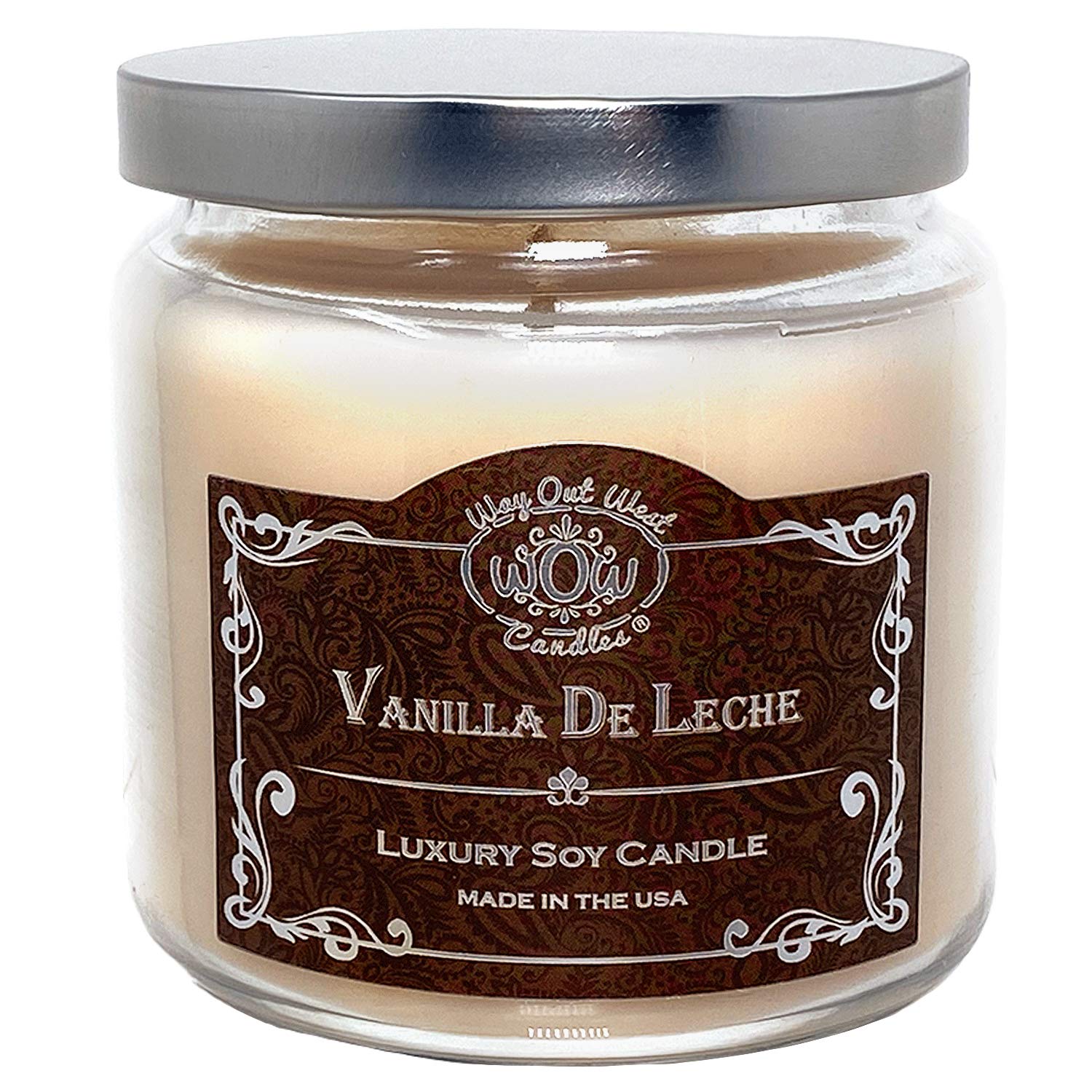 Scented Candles For Home Large Jar 18 Oz - 65+ Hours Long Lasting And Fragrant Vanilla De Leche Scented Soy Candle - All Natural Wicks - Handmade In The Usa