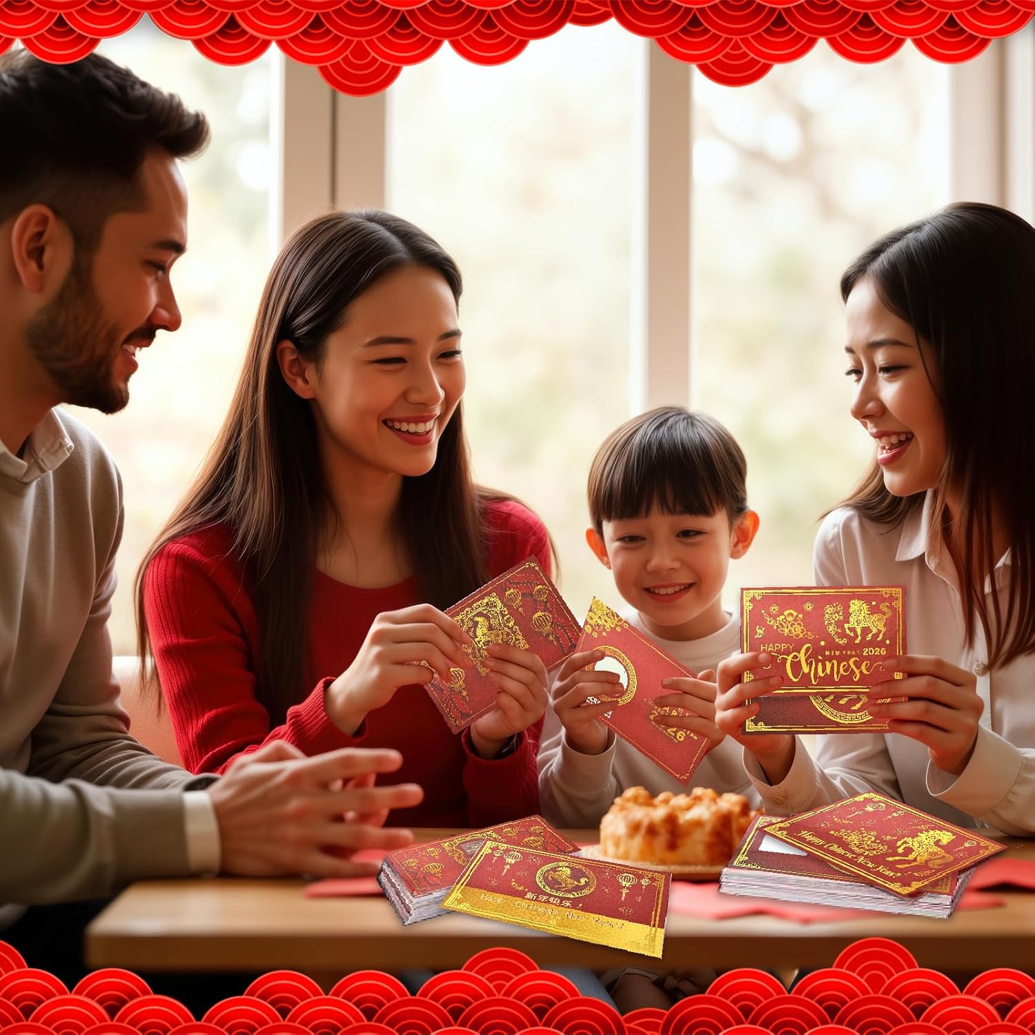130 Pcs Chinese New Year 2026 Scratch Off Fortune Cards With 30 Feng Shui Coins Lunar New Year Fortune Cards For 2026 Years Of The Horse Party Games Spring Festival Party Celebrations Activities