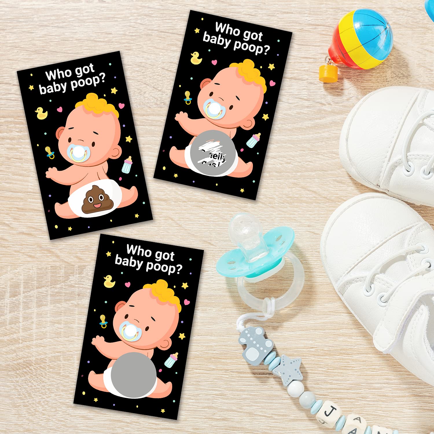 Baby Shower Games 38 Raffle Cards, Baby Shower Lottery Tickets Games Door Prizes Scratch Off Cards Games Party Favor, Gender Reveal Activity And Idea(Black)