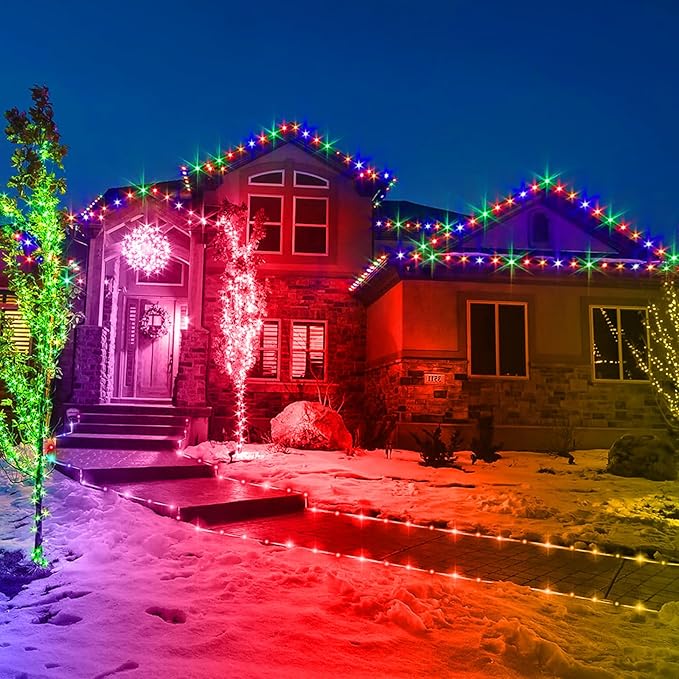 33FT LED Rope Lights 100 LED 18 Color Waterproof Indoor Outdoor Tube Lights for Garden Pool Party