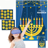 Hanukkah Games: Pin The Star On The Menorah & Chanukah Party Decorations