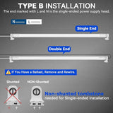 30 Pack 4FT T8 LED Bulbs 12W 2200LM 5000K Type B Ballast Bypass Fluorescent Replacement