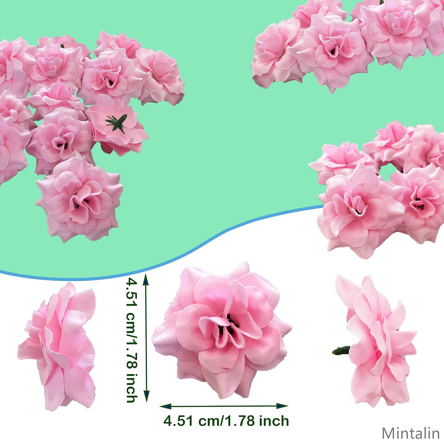 120Pcs Artificial Silk Roses Head Fake Rose Flower Head Diy Roses Heads For Valentine'S Day Wedding Centerpieces Mother'S Day Christmas Flower Wall Diy Crafts Bouquet Home Floral Decoration -Pink