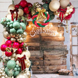 172Pcs Christmas Balloons Garland Kit With Red Green Metal Sliver Gold Christmas Wreath Balloons For Xmas Party Or New Year Party Decorations
