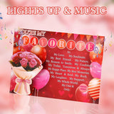 Valentines Day Card With Lights & Music, 3D Pop Up Rose Anniversary Cards For Couples, Romantic “You’Re My Favorite” Sweet Greeting Gift Cards For Wife Husband Girlfriend Boyfriend