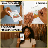 Did Baby Poopie African American Boy Baby Shower Scratch Off Game - Funny Losing Phrases On Cards - Hilarious Black Baby Shower Game Coed, Sprinkle, Fun & Easy 30-50 Guests