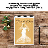 Bridal Shower Games Card, Guess The Dress Bridal Shower Games, Unique Bridal Shower Game, Bridal Shower Party Supplies, Wedding Party Favors, 5 X 7 Inch, 30 Pack (Brown Kraft Paper-04)