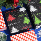 Christmas Tree Reversible Wrapping Paper Roll - Gift Wrap With Red & White Stripes On Reverse - Perfect For Holidays, Birthdays, And Halloween - 17.5 In X 33 Ft (48 Sq. Ft)
