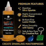 24K Gold Radiance Glitter Epoxy Pigment Paste Xl (6.7Oz/191G) – Ultra-Concentrated Opaque Resin Colorant With Metallic Shine | Gold Glitter Dye For Epoxy Resin Art, Tumblers, Jewelry & River Tables