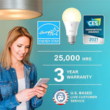 S1 Alexa Smart Light Bulbs 4 Pack E26 60W Equivalent 800LM Bluetooth Mesh Warm White Smart LED Bulb