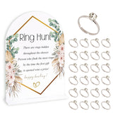 Rose Bridal Shower Party Ring Scavenger Hunt, The Ring Hunt Game, 1 Sign & 30 Rings, Bridal Shower Decoration, Wedding Party Games(Xzjz11)