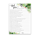 Succulents Dad Jokes Baby Shower Games, Daddy Jokes Shower Games — Pack Of 25 — Fun Dad Joke Game, Greenery Gender Neutral Funny Joke Trivia, Sprinkle Gender Reveal Party, Sip See, Birthday G300-Djk