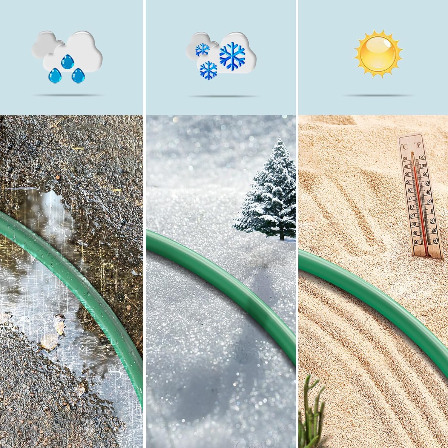 1 To 4 Splitter Extension Cord (Combined 68 Ft, End To End 50 Ft), 3 Prong Plug With 4 Outlets With Weatherproof Covers For Indoor And Outdoor Holiday Christmas Decroations