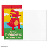 Hallmark Mini Valentines Day Cards for Kids School, Llama, Sloth, Dinosaur, Unicorn (32 Classroom Valentines with Envelopes)