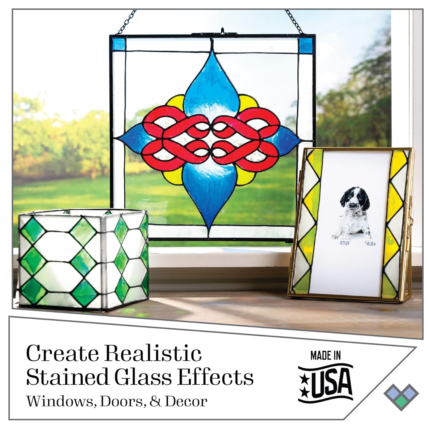 Gallery Glass, Basic Stained Kit, 6 Piece Glass Paint Set for DIY Arts and Crafts, Perfect for Beginners and Artists, 1 Count (Pack of 1)
