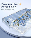 Floral Clear Slim Case for iPhone 18 Pro and iPhone 17 Pro Protective Women Phone Cover