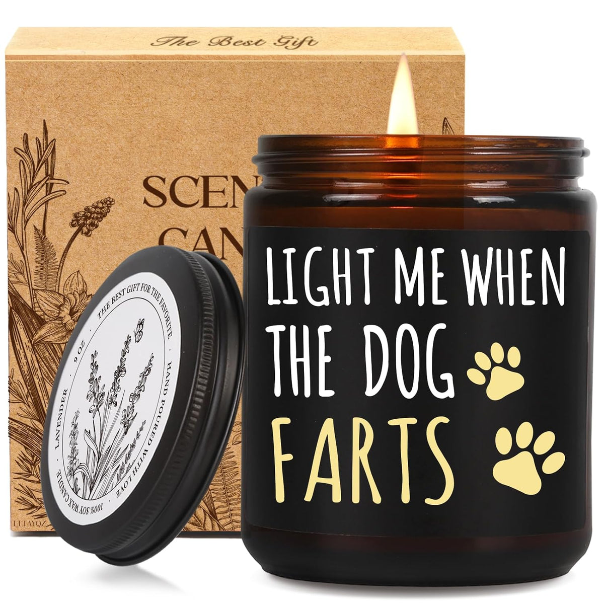 Funny Dog Mom Dad Scented Candle Gifts For Women Men, Funny Dog Farts Candle, Gifts For Pet Lovers, Unique Pet Themed Birthday Gift For Her Him Mom, Cool Dogs Stuff, Personalized Dogs Mama Gift Ideas9