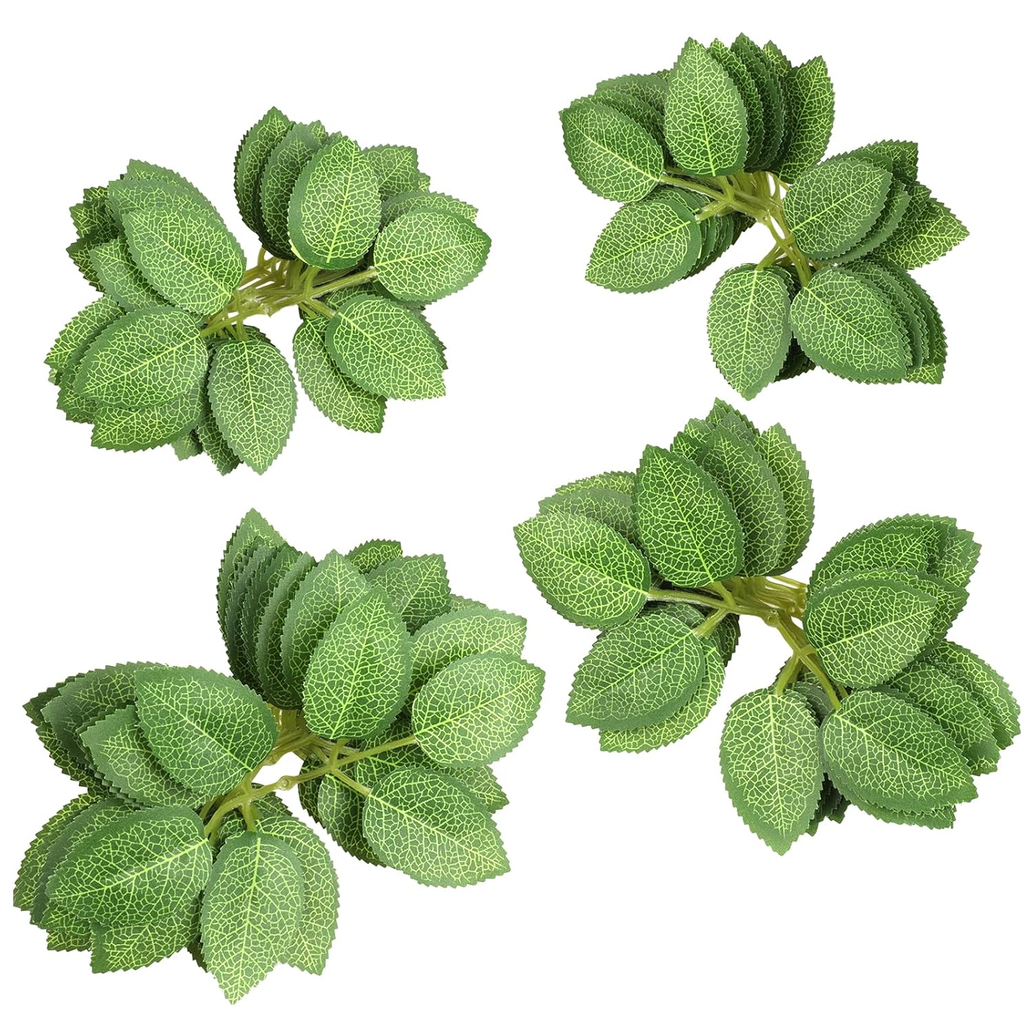 Artificial Roes Leaves 40Pcs Silk Greenery Fake Rose Flower Leaves For Diy Wedding Bouquets Centerpieces Arrangements Party Baby Shower Home Decorations